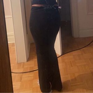 PINK foldover leggings w Rhinestone detail on the back. satisfaction guaranteed!